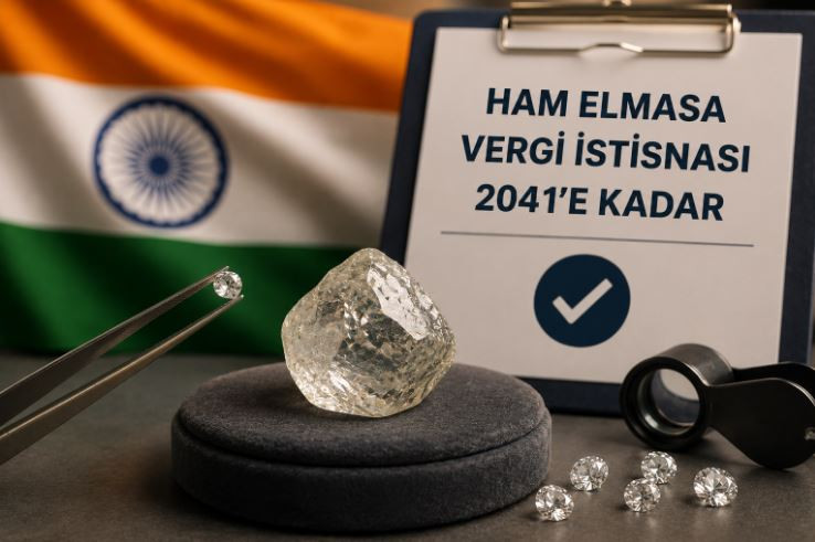 Hindistan ham elmasa 2041’e kadar vergi istisnası getiriyor