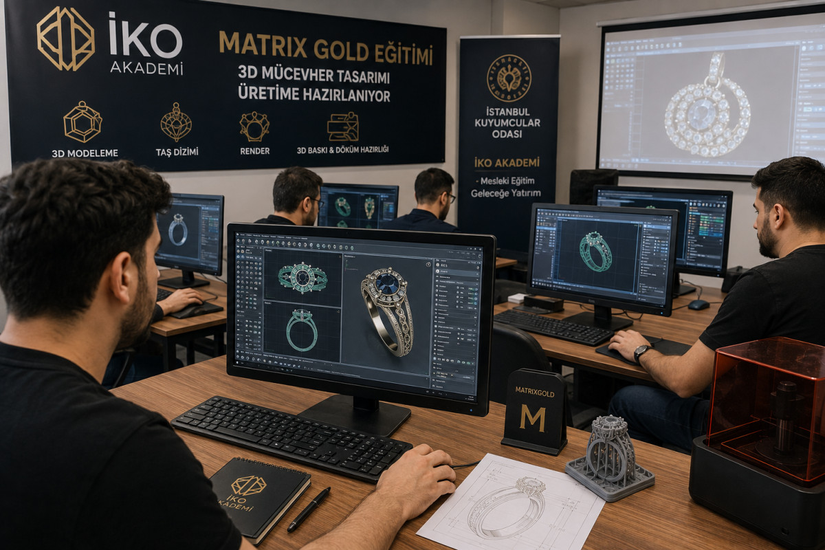 İKO’nun Matrix Gold eğitiminde 3D mücevher tasarımı üretime hazırlanıyor