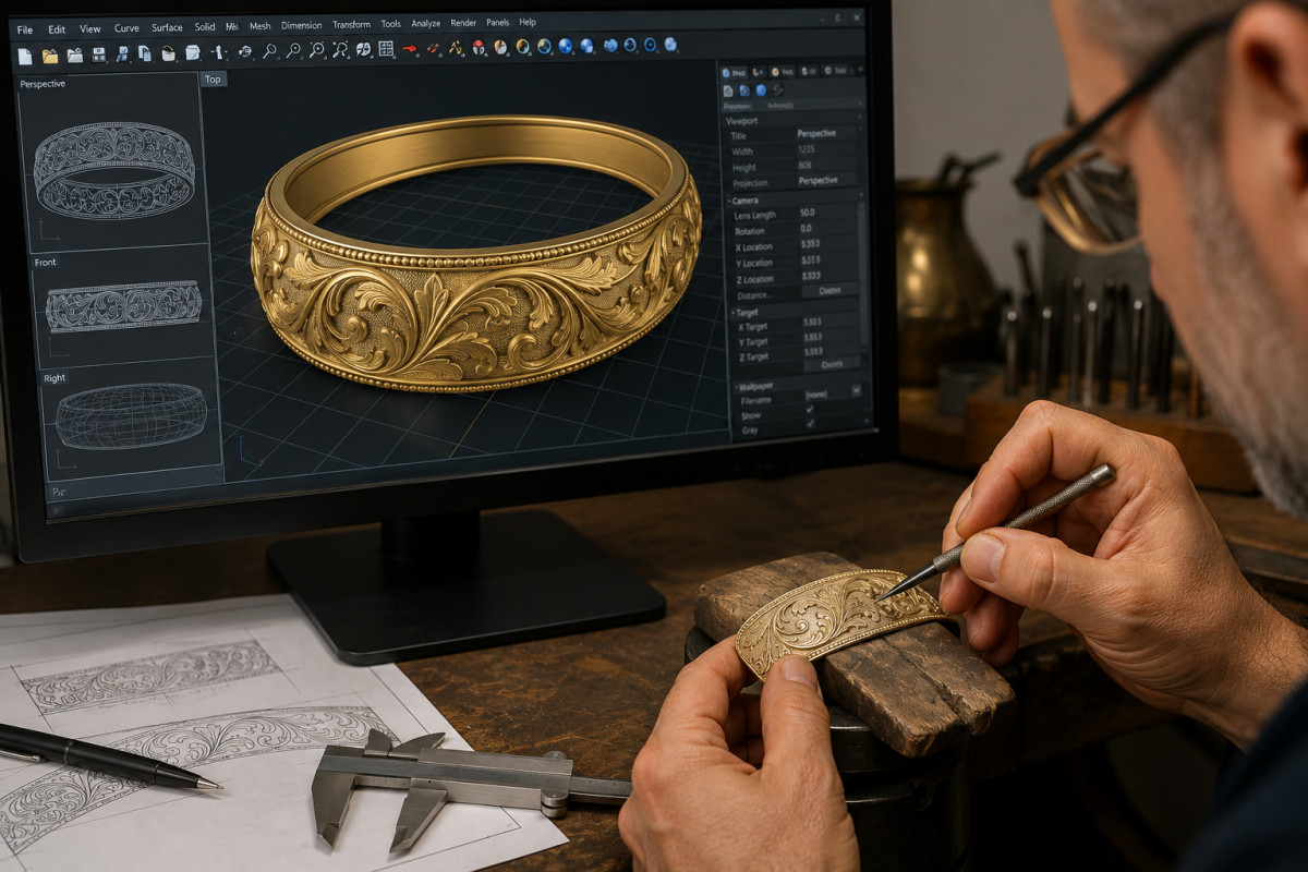 Geleneksel kalem işi kuyumculuk tekniği 3D modellemeyle dijitale taşındı