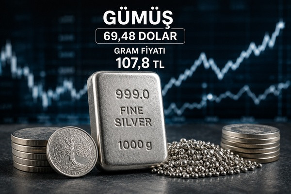 Gümüş 69,48 dolarda tutunuyor: gram fiyatı 107,8 TL’ye yakın