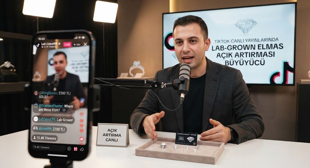 TikTok canlı yayınlarında lab-grown elmas açık artırması büyüyor