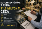 Kuyum sektörüne 7 ayda 11,3 milyon TL ceza: belge, fiyat ve ticari uygulamalar mercek altında