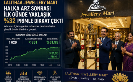 Lalithaa Jewellery Mart borsaya güçlü primle giriş yaptı