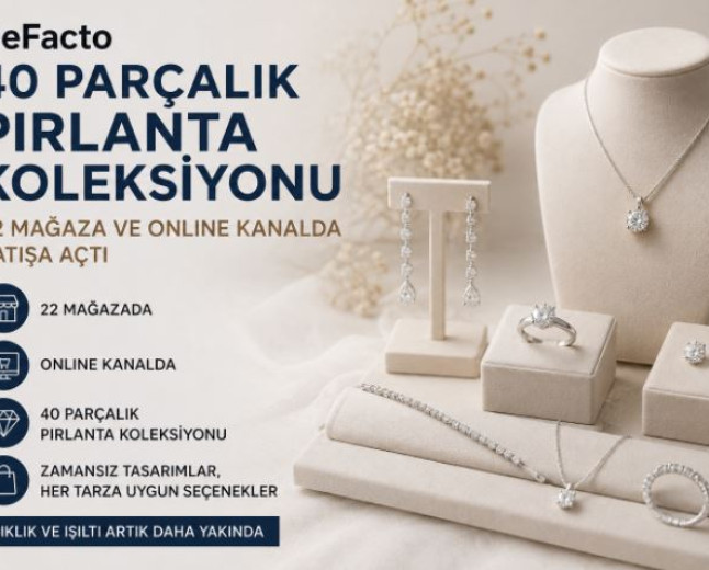 DeFacto 40 parçalık pırlanta koleksiyonunu 22 mağaza ve online kanalda satışa açtı