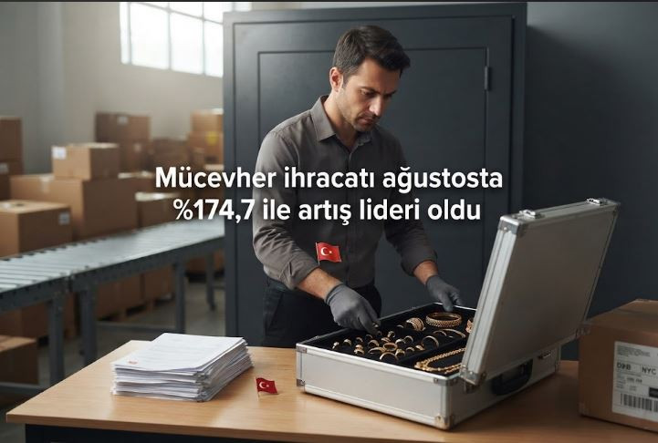 Mücevher ihracatı ağustosta %174,7 ile artış lideri oldu