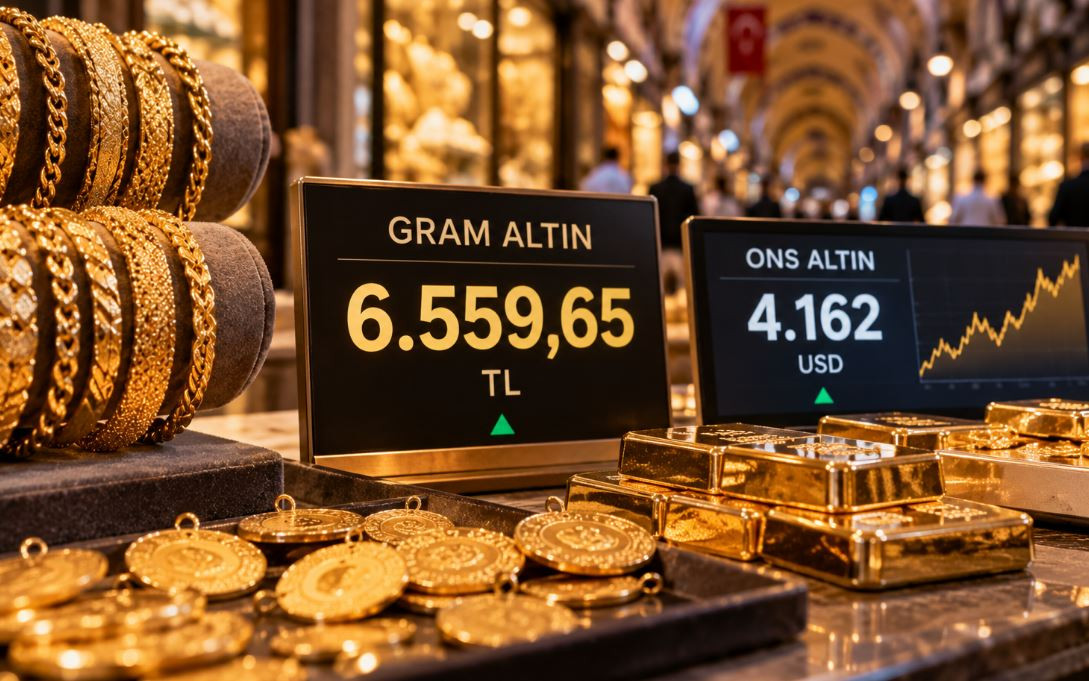 Gram altın 18:30’da 6.559 TL: Ons 4.160 doların üzerinde