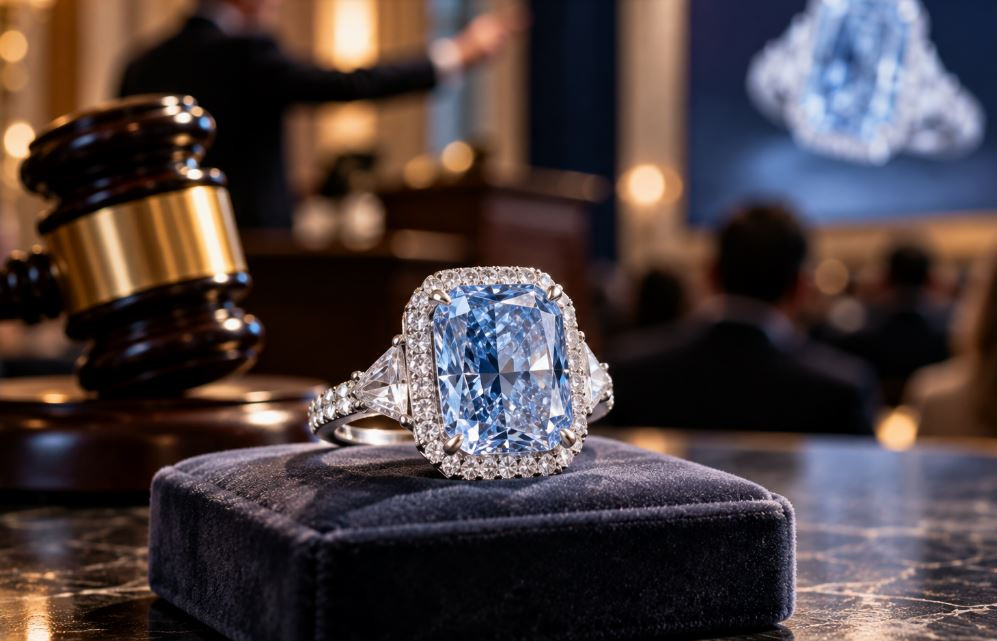 8,03 karat mavi pırlantaya 2,6 milyon dolara kadar tahmin