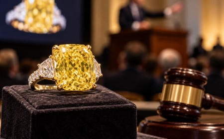 22,09 karat sarı pırlanta tahminin üstünde 475 bin dolara satıldı