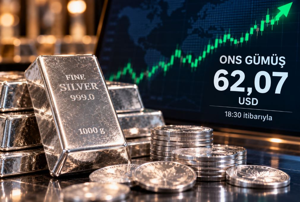 Gümüş güçlendi: Ons 62,07 dolara çıktı